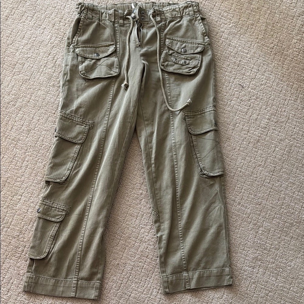 Free people women olive cargo pants size small